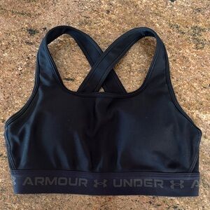 Under Armour Midnight Black Cross-Back Bra